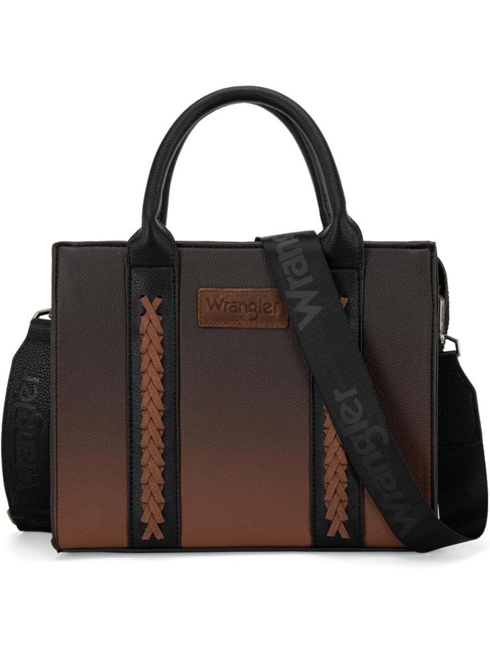 Women's 02 black Polyester Zipper Top-handle Strap Quilted Tote Crossbody Bag